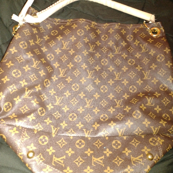 Hugh Dark Brown/Tan Hobo Style Bag - Picture 2 of 5